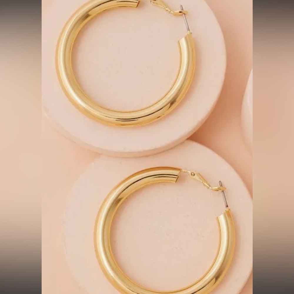 Petit Moments Gretchen gold hoop earrings NWT revolve purchased